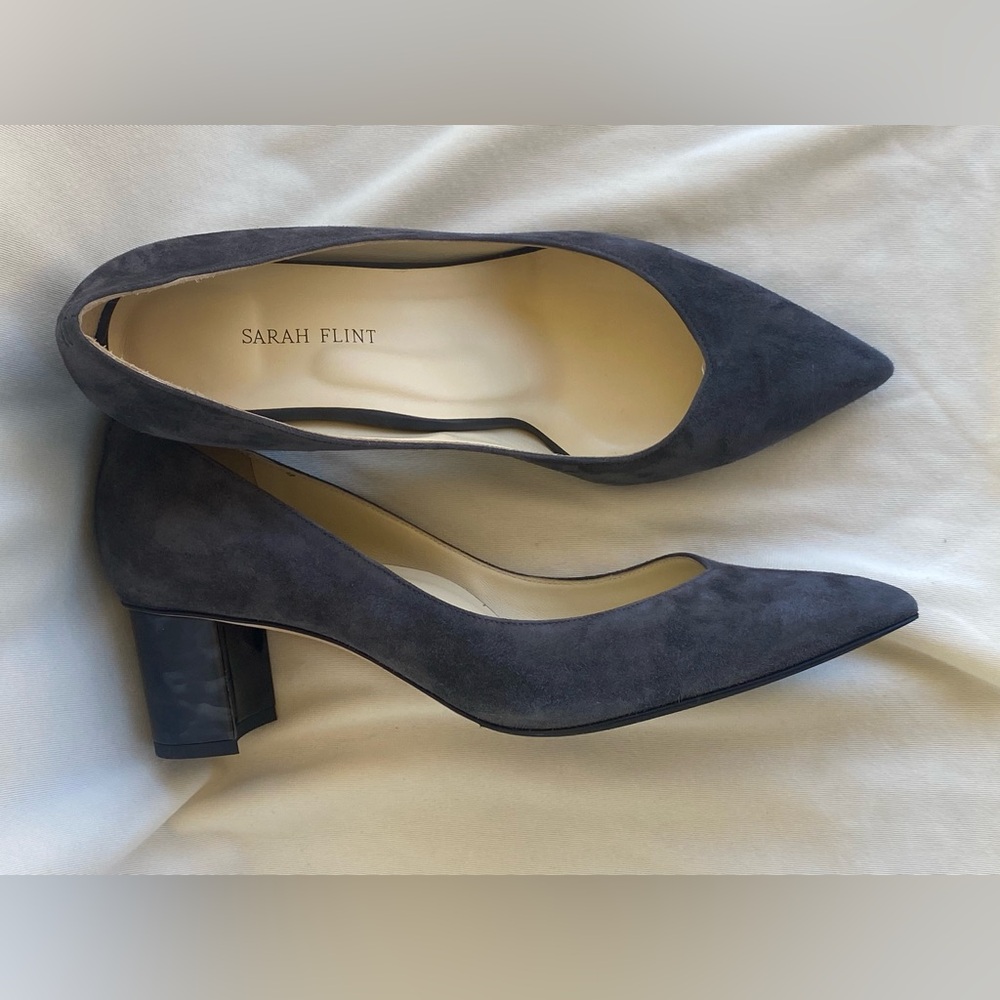 Sarah Flint Charcoal Suede Heels